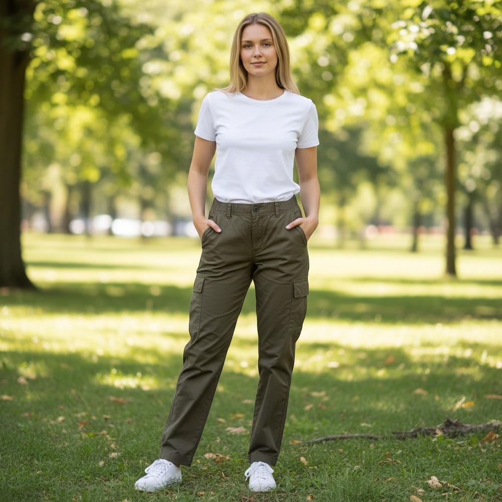 prAna Womens Olive Green Ripstop Cargo Hiking Pants Size 2 Utility Straight Leg